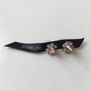 Joomi Lim rose gold flower spike stud earrings new